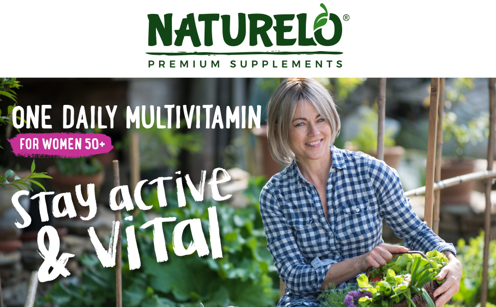 One Daily Multivitamin For Women 50+. Stay active &amp; vital.