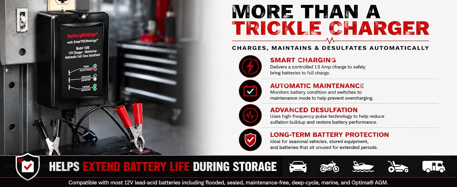 batteryminder 1500 battery maintainer