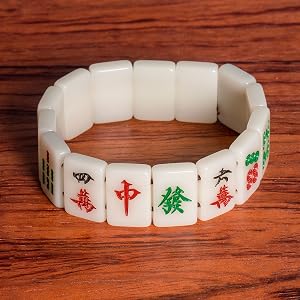 Mahjong Mini-Tiles Stretchy Bracelet