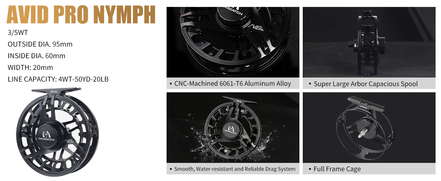 nymph fly fishing reels
