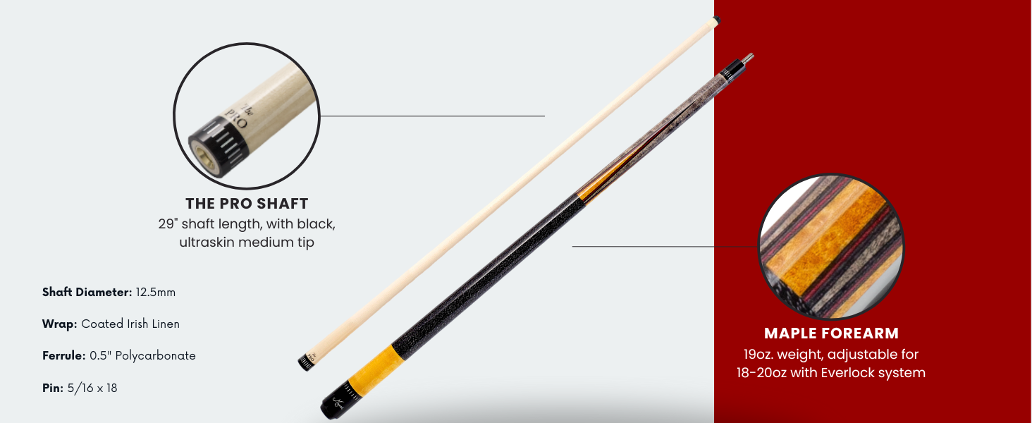 Maple tacos de billar with high quality design for billiards enthusiasts and viking mcdermott