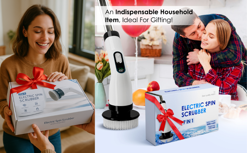 Electric spin scrubber presented as a thoughtful gift for various occasions