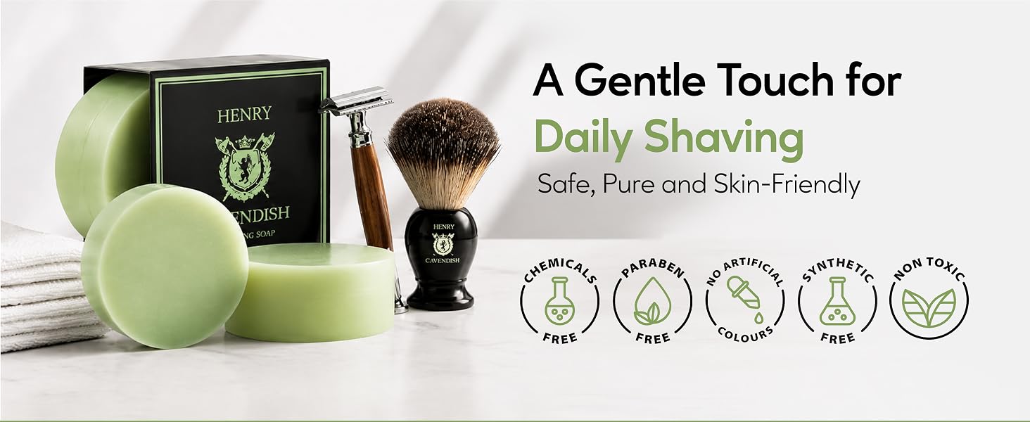shaving bar soap men grooming mug use with premium lathering quality henry cavendish shaving soap