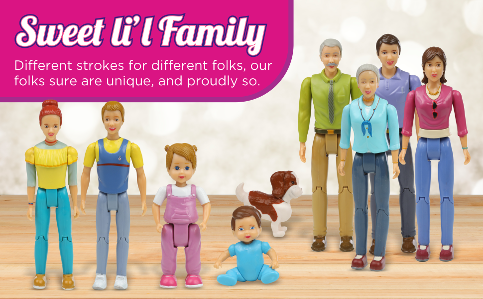 family plastic figures, doll house dolls family, dollhouse family, doll house people, doll family