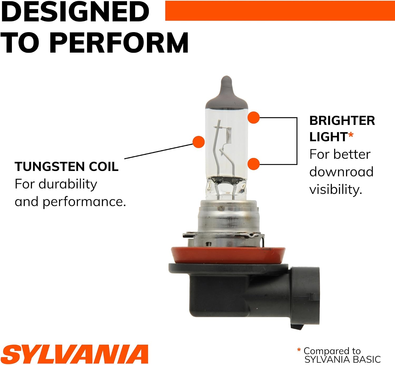 SYLVANIA - H11 XtraVision - High Performance Halogen Headlight Bulb, High Beam, Low Beam and Fog Replacement Bulb (Contains 1-Bulb)