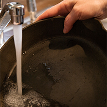 wash it out with some warm water