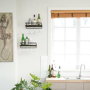 wine bottle glass hanging rack for wall