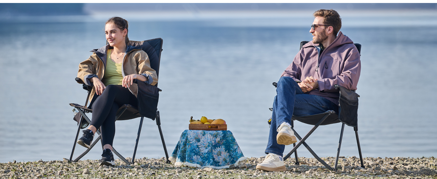 4-LEVEL ADJUSTABLE CAMPING CHAIR