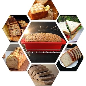 mini bread loaf pan with perfect size and high quality silicone for multiple homemade baking