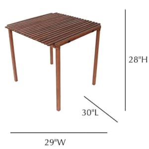 pangean keruing wood dipped oil dimensions picnic backyard patio deck barbecue 29" foldable storage