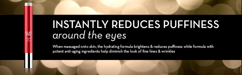 eye treatment, bags under eyes, reduce puffy eyes, eye roller, olay eye roller, olay eye treatment