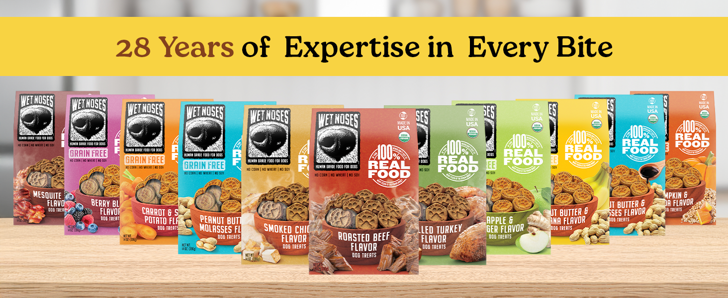Grain-Free Organic Dog Treats, Human-Grade Non-GMO Crunchy Training Snacks for All Dogs