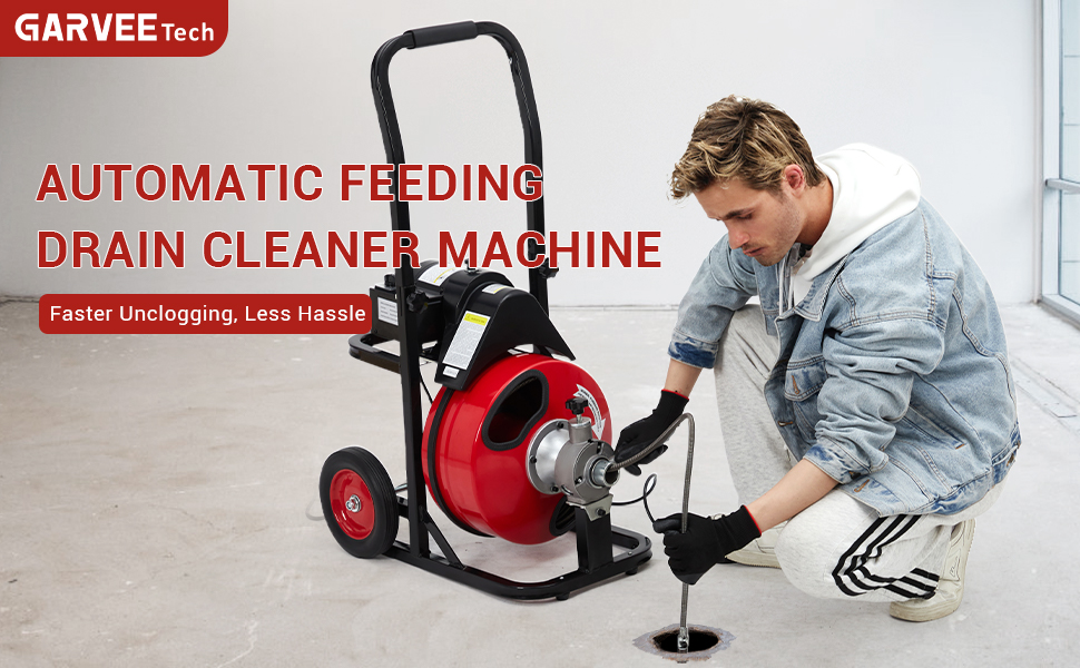 Auto Feed Drain Cleaner Machine