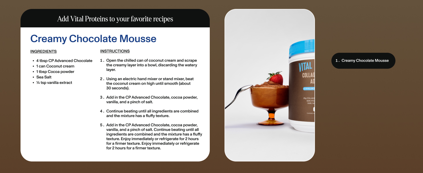 Creamy chocolate mousse