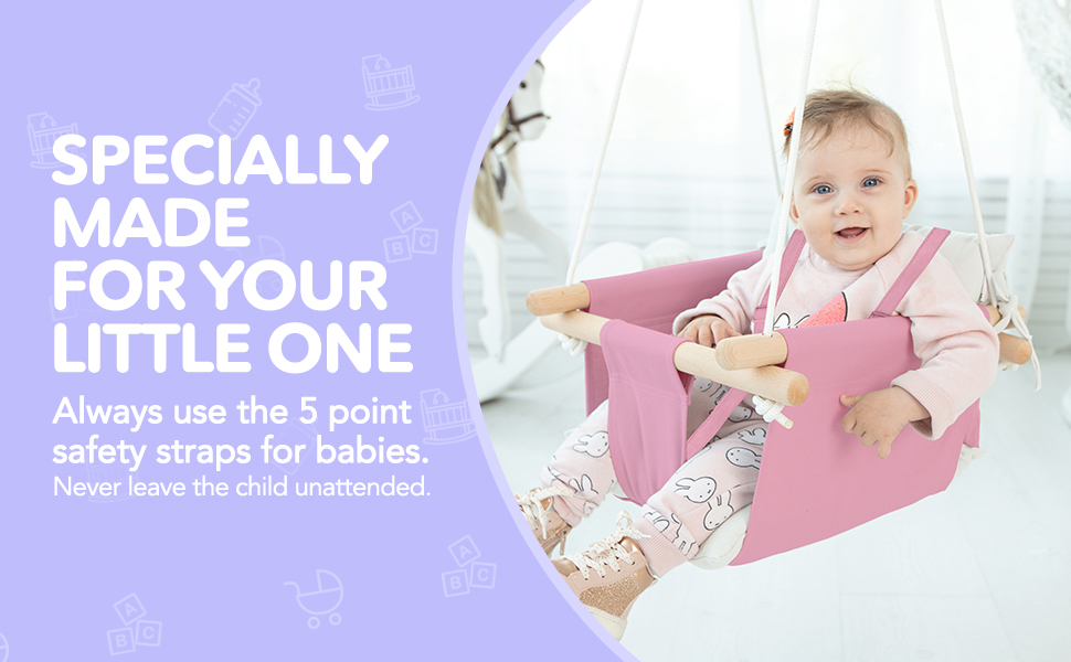 Canvas baby swing