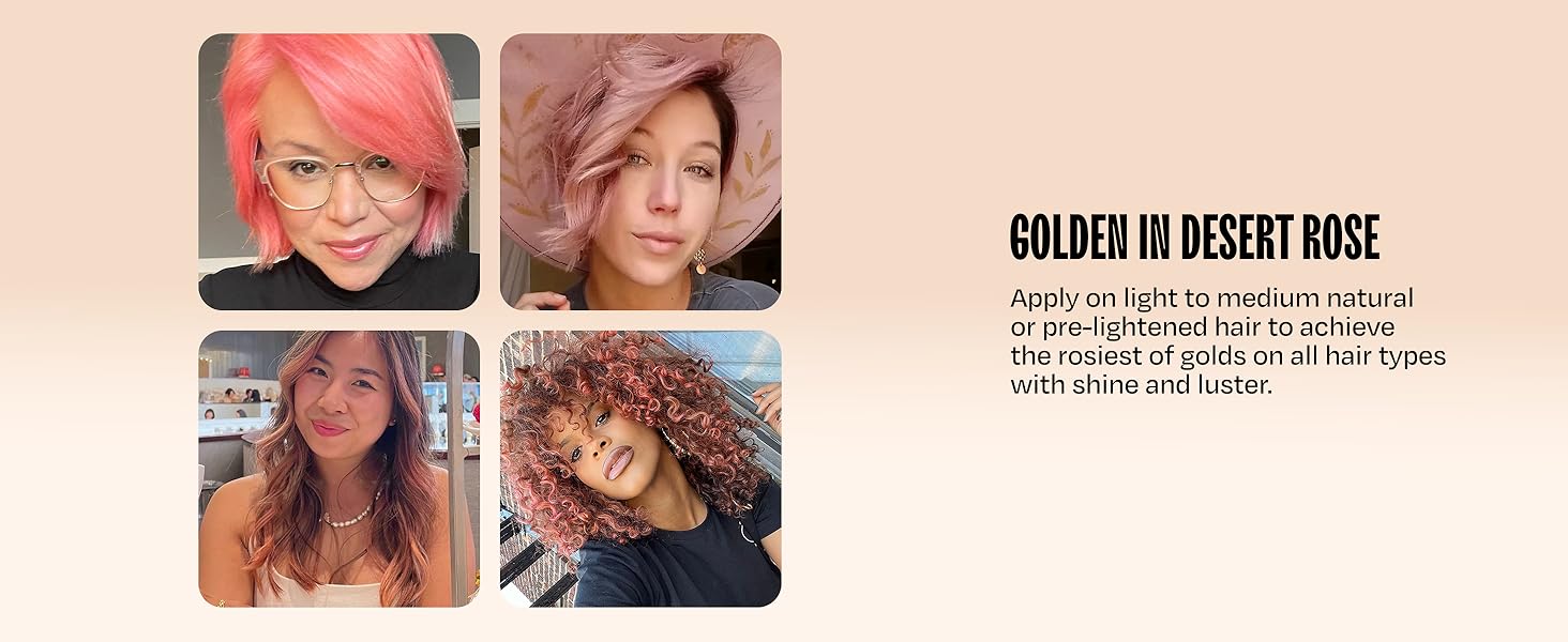 Overtone golden rose, pink for blonde color treatment mask selection blonde rose gold