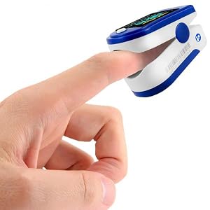 Facelake 350 Pulse Oximeter Blood Oxygen SPO2 Monitor Screen Display Adults Kids Case Batteries