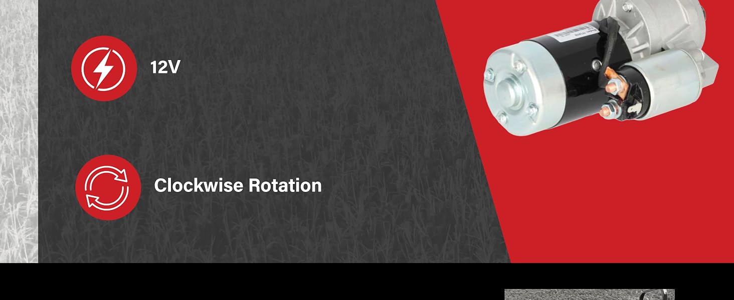 Starter features and dimensions