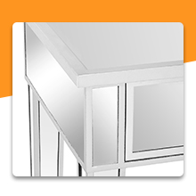 mirrored surface