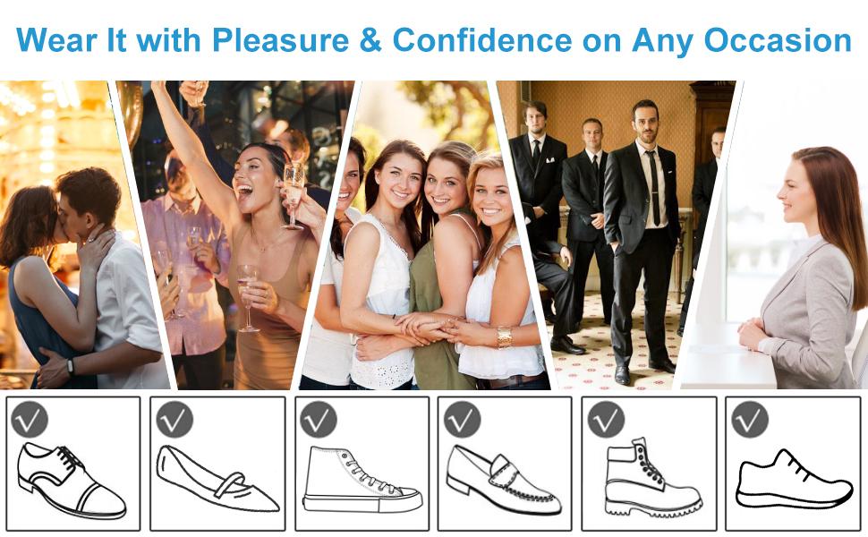increase height and confidence invisibly on any occasion