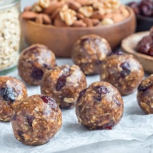 prebiotic power bites, resistant starch power bars, prebiotic power balls, healthy no bake cookies
