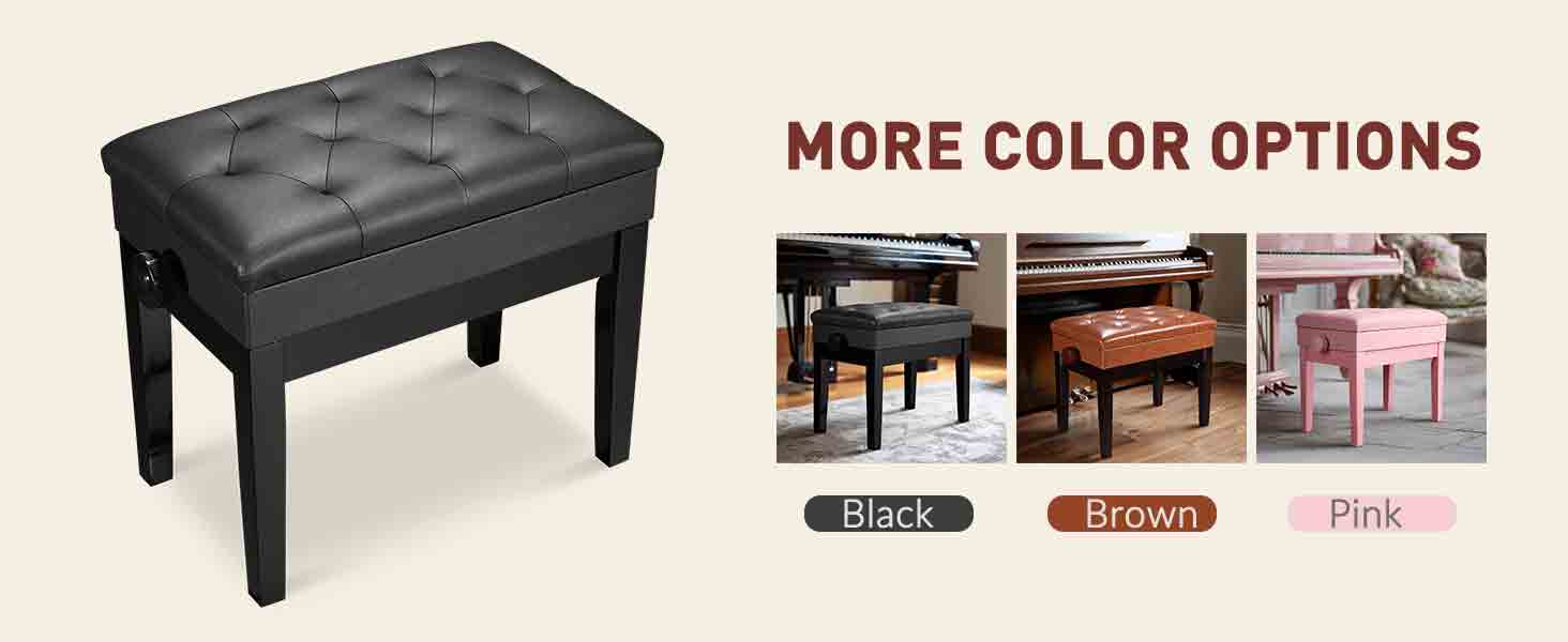 black piano bench