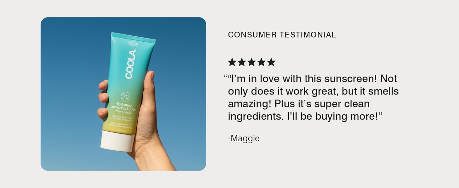consumer testmonial- I use this daily and it never leaves my face feeling greasy