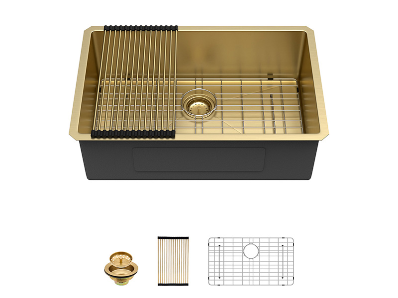 gold kitchen sink