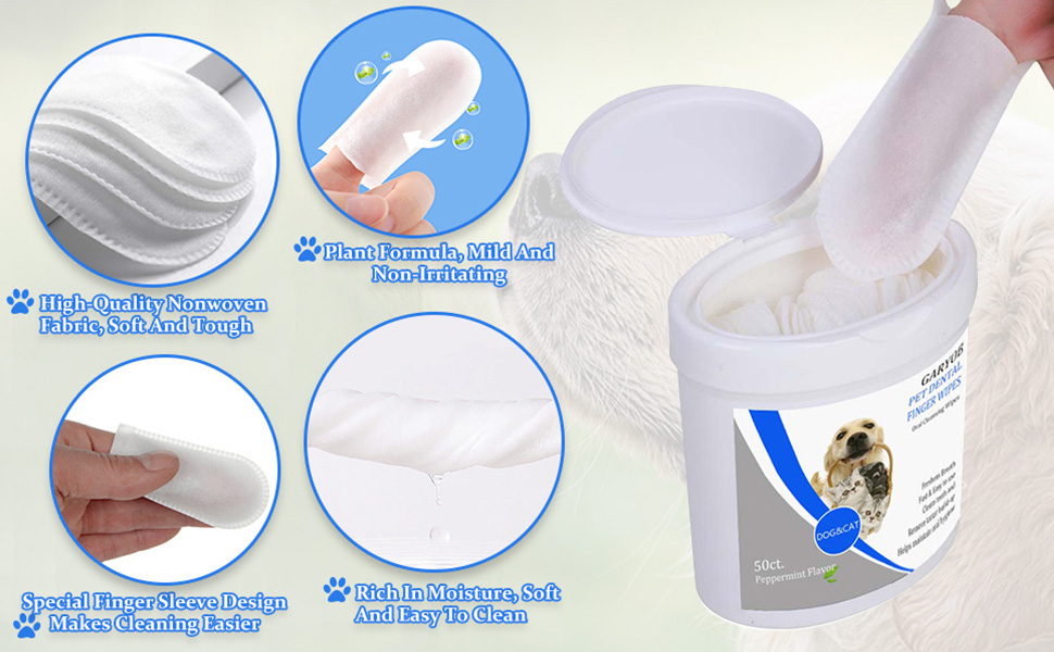 Pet Dental Fingers Wipes