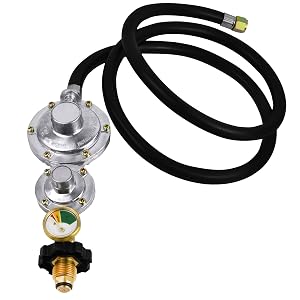 two stage propane regulator with gauge hose