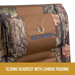 Bolderton 360 Comfort Swivel Camo Hunting Chair Headrest