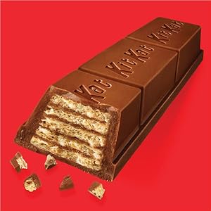 A Kit Kat Big Kat bar with layers of wafer and chocolate inside