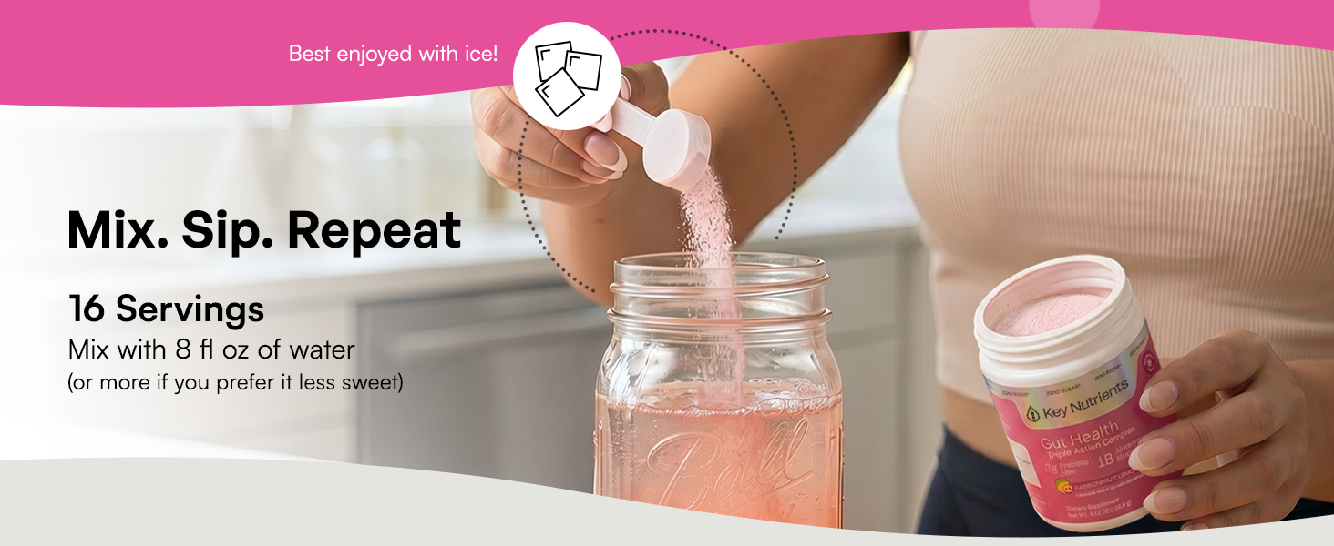 powder workout exercise passionfruit lemonade pink gut probiotic