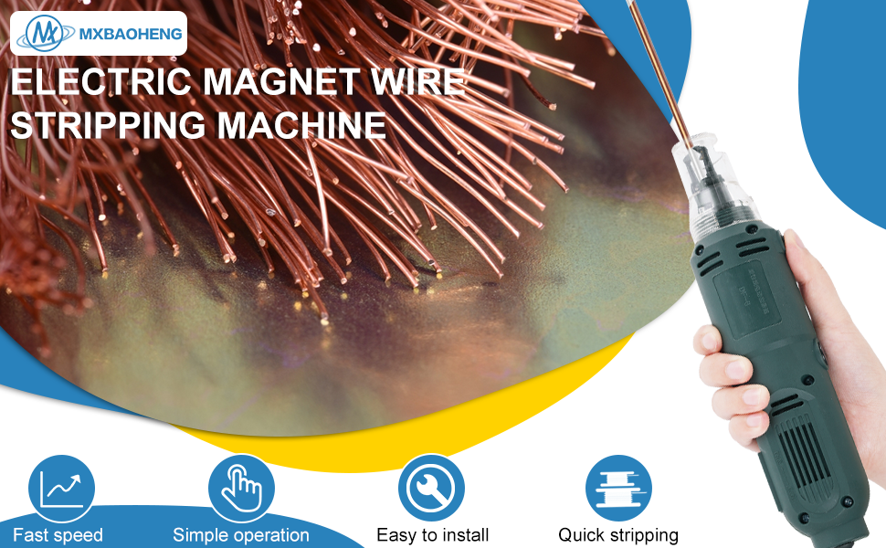 Handheld Magnet Wire Stripping Machine 75W Wire Stripper Cutter Enameled Wire Paint Scraper