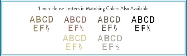 house letter assorted colors