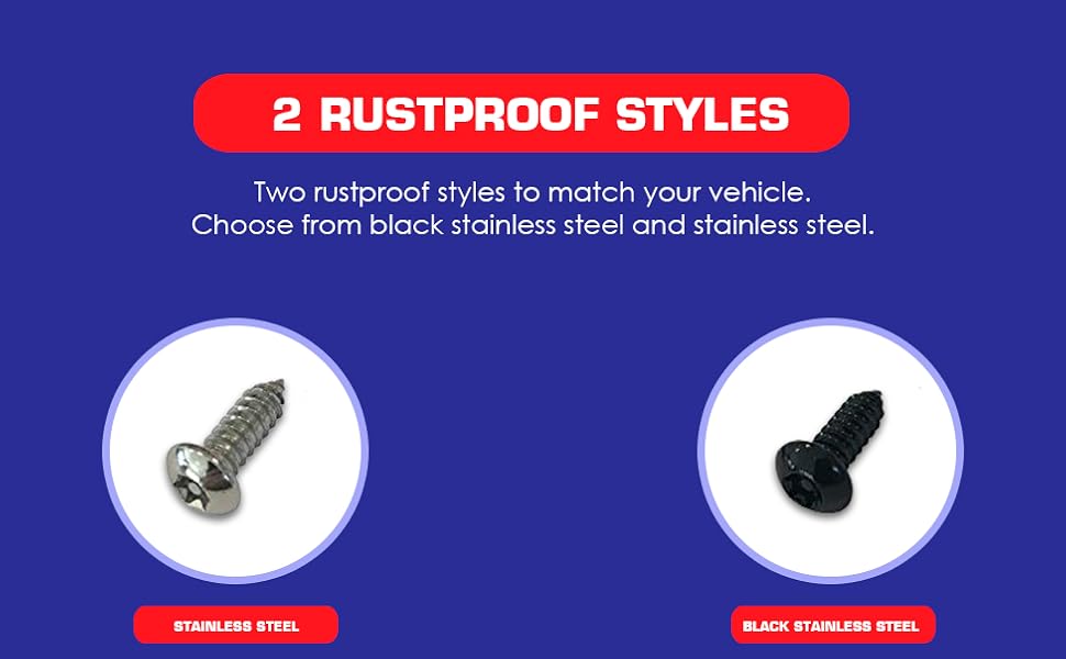 frame nuts pressure secure installation bumper plugs holes bracket torx holder tag decorative front