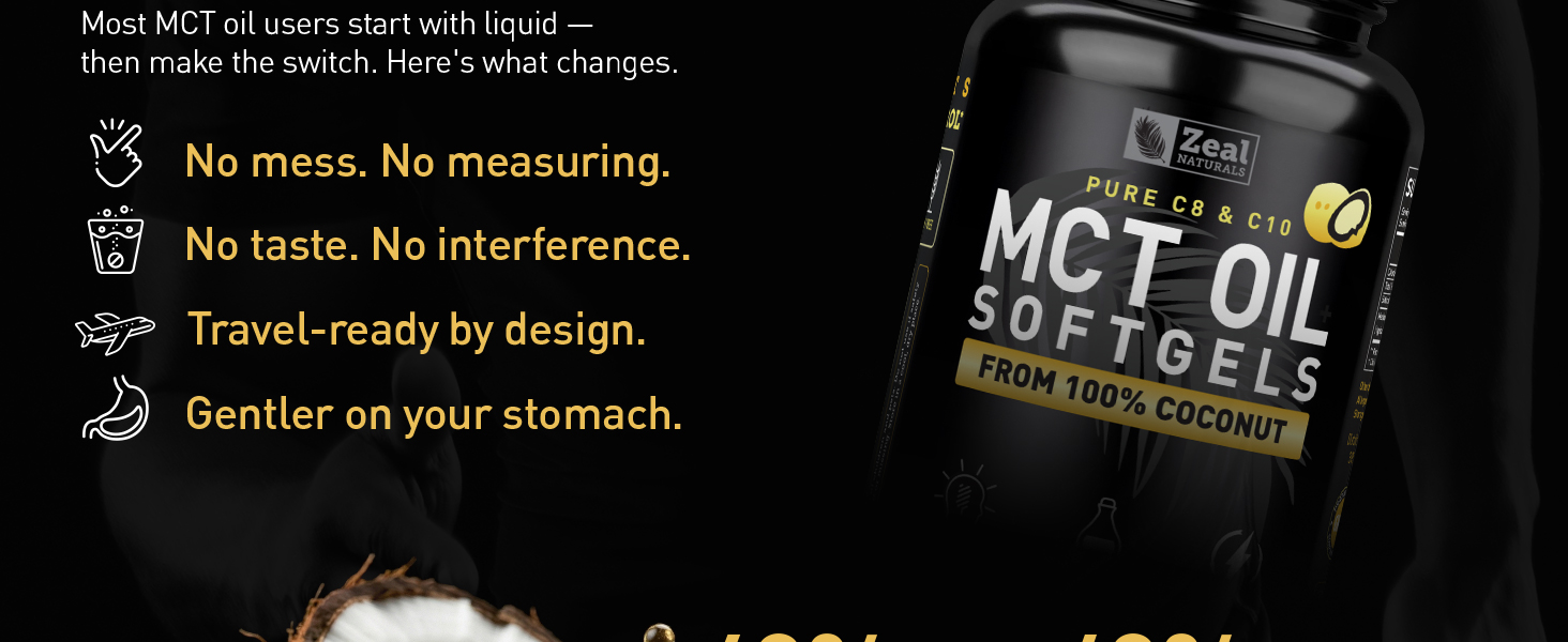 keto coffee routine take mct oil softgels with coffee for clean energy and focus