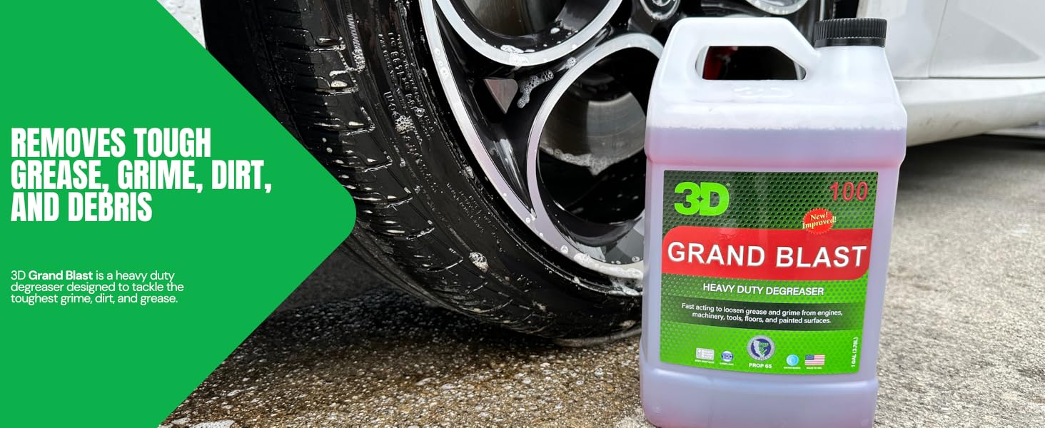 Removes tough grease, grime, dirt, and debris