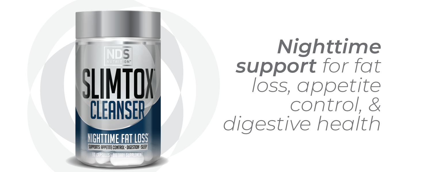 NDS SlimTox Body Cleanser Nighttime Support for Fat Loss, Appetite Control, and Digestive Health