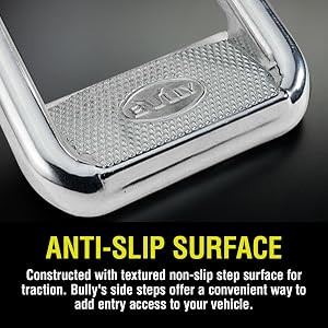 Bully,side step,truck accessories,durable,support,anti-slip,easy to install,rugged,customizable,pair