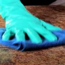 buff off excess product and do not allow to dry on surface