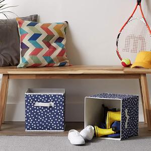 Storage Containers Under Bench To Hold Shoes and Sports Equipment