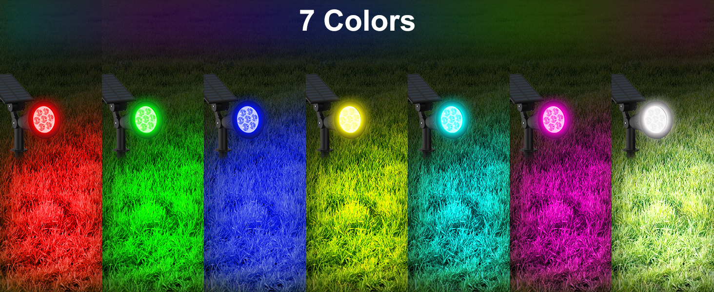 color chanigng solar spotlights