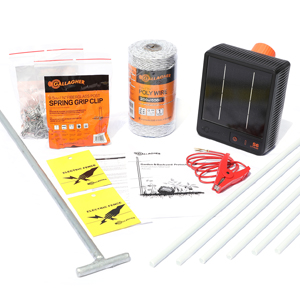 gallagher garden electric fence kit backyard solar energizer portable plants pets wildlife predator