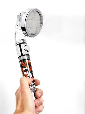 Shower head high pressure stone stream mineral beads water softener spa hand held eco shower head