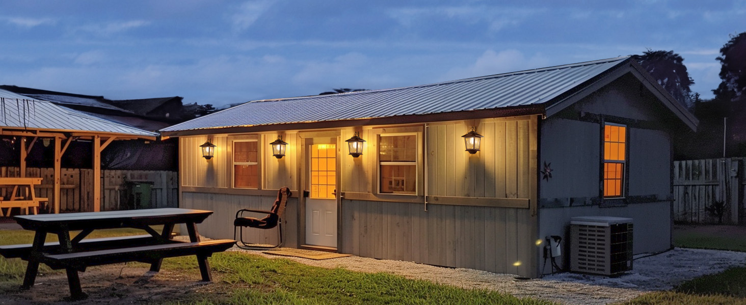 Solar porch lights outdoor