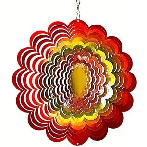 FONMY Wind Spinner-Rainbow Color Sunflower