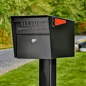 Residential USPS approved large security locking curbside post mount mailbox lock and 3 keys
