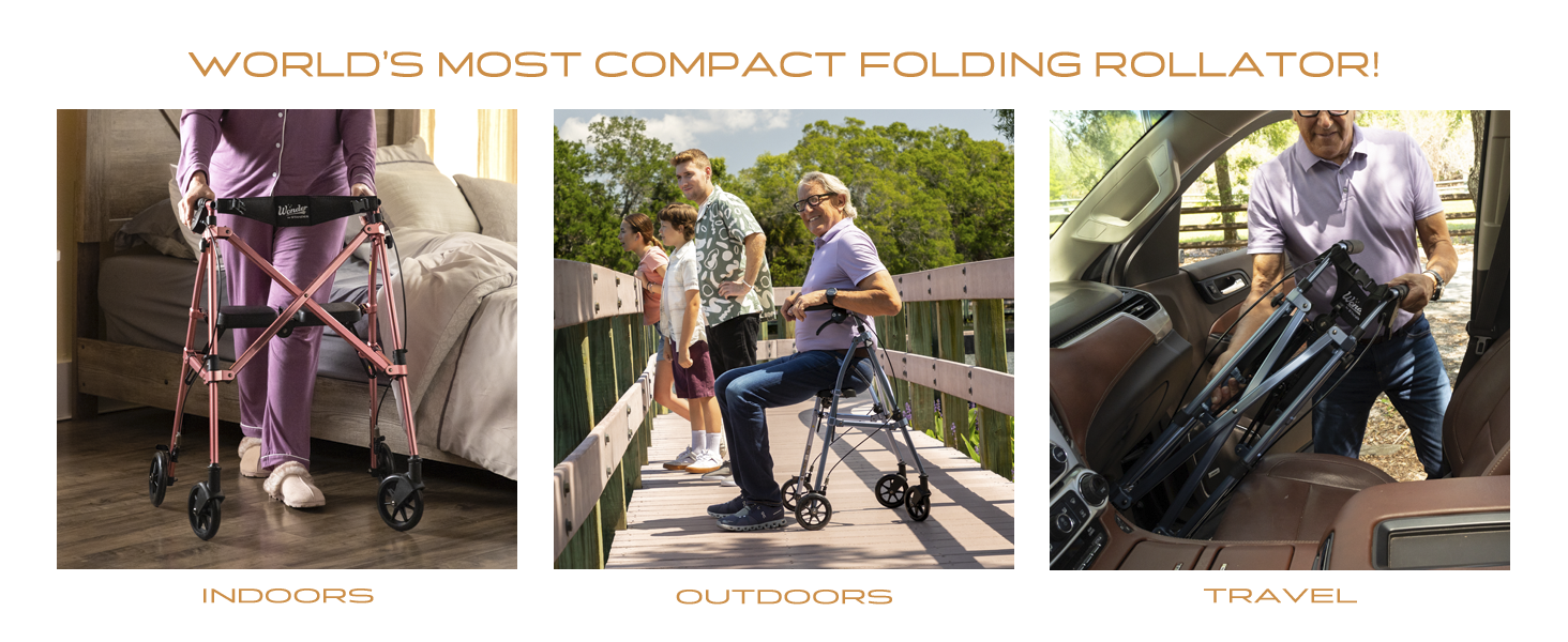travel walker lightweight folding walker for seniors compact foldable walker indoor outdoor travel