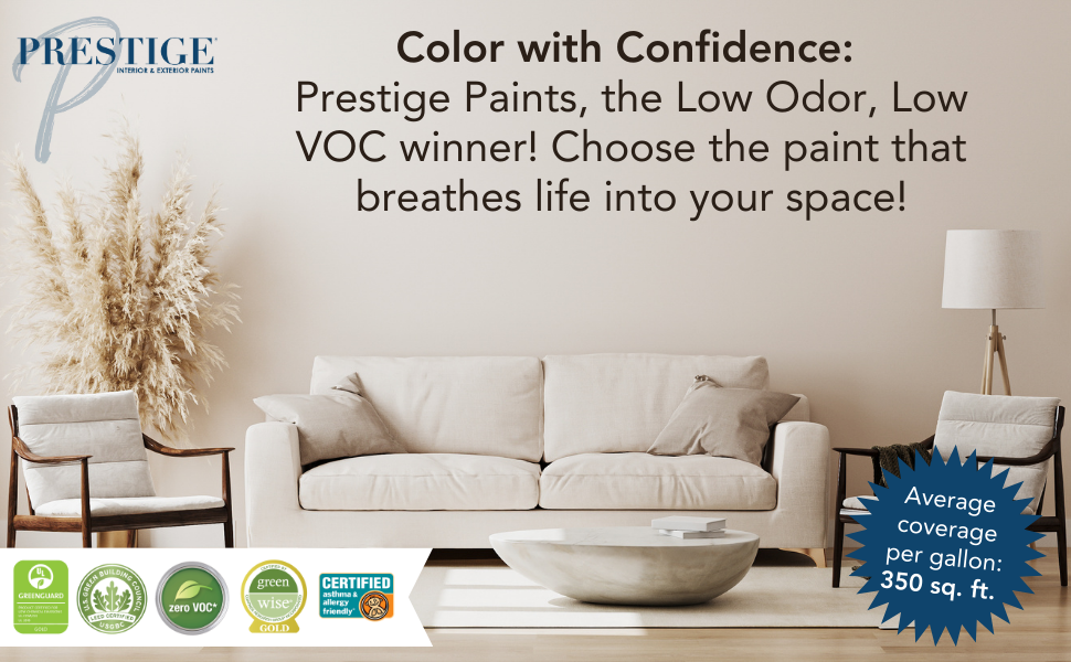 Color with Confidence, average coverage per gallon is 350 sq. ft.
